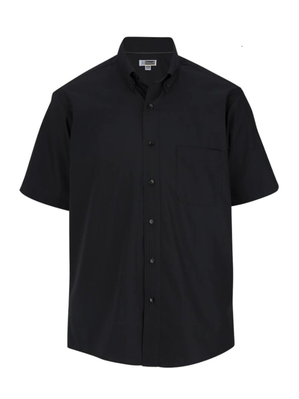 Edwards 1245 Lightweight Poplin Short Sleeve Men's Shirt - Black